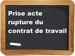 Lettre prise acte rupture contrat